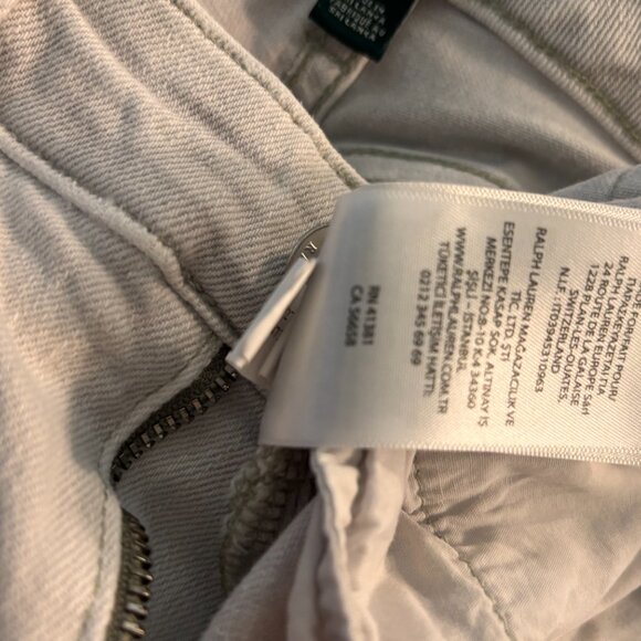 Ralph Lauren 2P Straight Crop Jeans in Off White - Picture 6 of 9